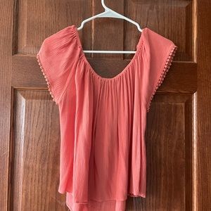 ATMOSPHERE off the shoulder peach top